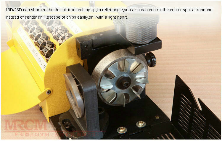 Portable 3-13mm End mill grinder grinding machine sharpener with 5 collets E