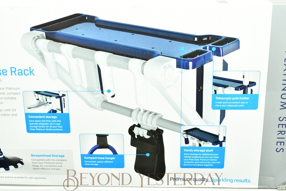 NEW: POOL CLEAR PLATINUM SERIES MULTI-PURPOSE ACCESSORY STORAGE RACK -POOL & SPA