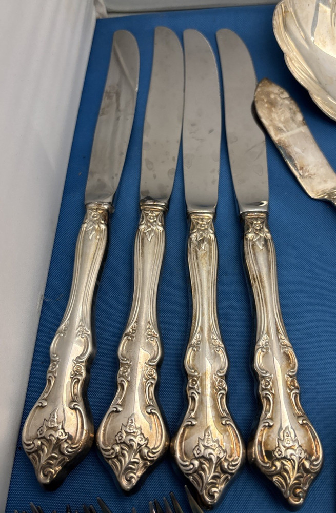 72 Pc. International Deep Silver "Orleans" Flatware Ind. Butter Iced Tea Spoons