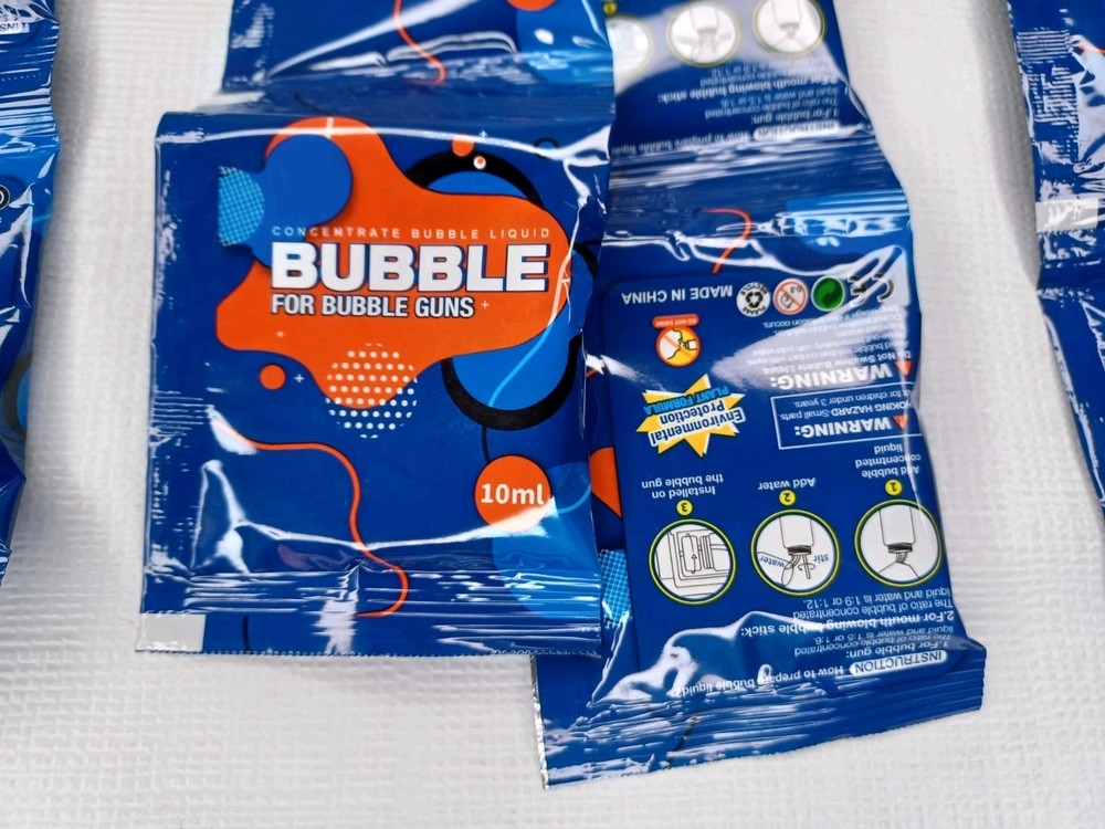 Concentrated Bubble Solution Liquid 30 Pack Packets