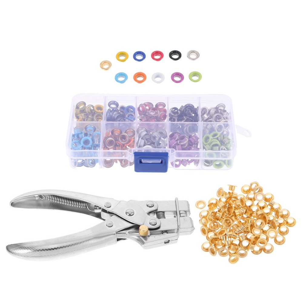 Handheld Puncher Set Press Machine for Banner Grommet Eyelets Kit