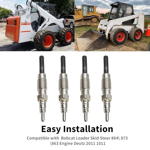 4 Pcs Glow Plug Replacement for Deutz Engine 2011 1011, Fits Bobcat 863 873 864