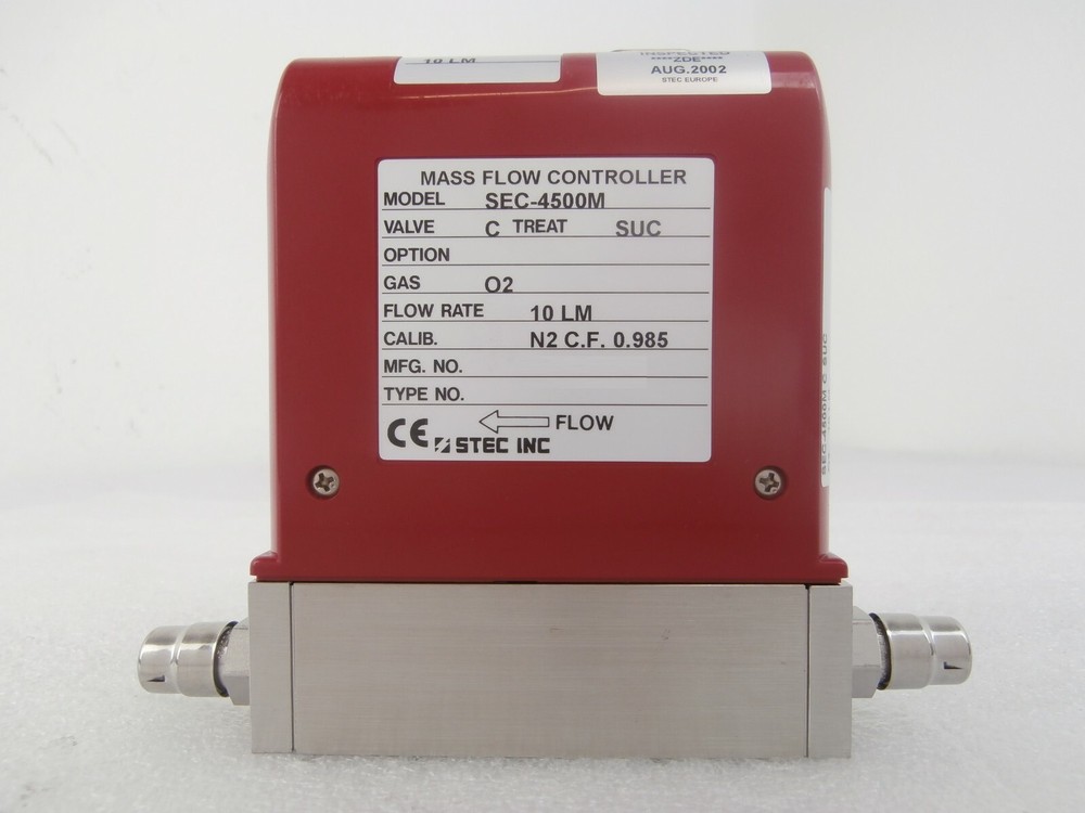 STEC SEC-4500M Mass Flow Controller MFC SEC-4500 10 LM O2 Working Surplus