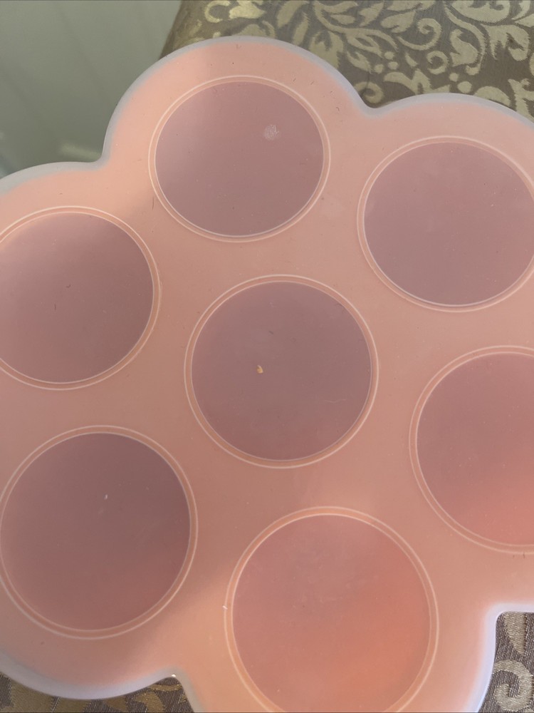 2 Silicone Egg Bite Molds With Lid Orange Color