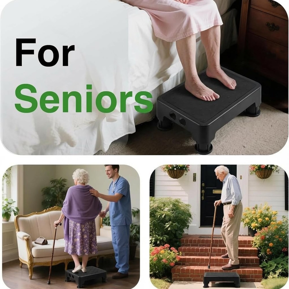 COOL-ANGLE Adjustable Step Stool High Beds SUV Non-Slip Mobility Platform Senior