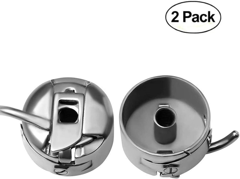 2 Pack Sewing Machine Bobbin Case for Front Loading 15 Class Machines.