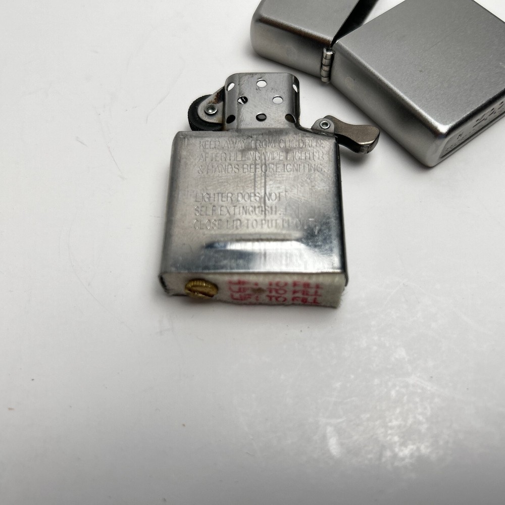 2012 Zippo Satin Brushed Chrome Lighter - Used