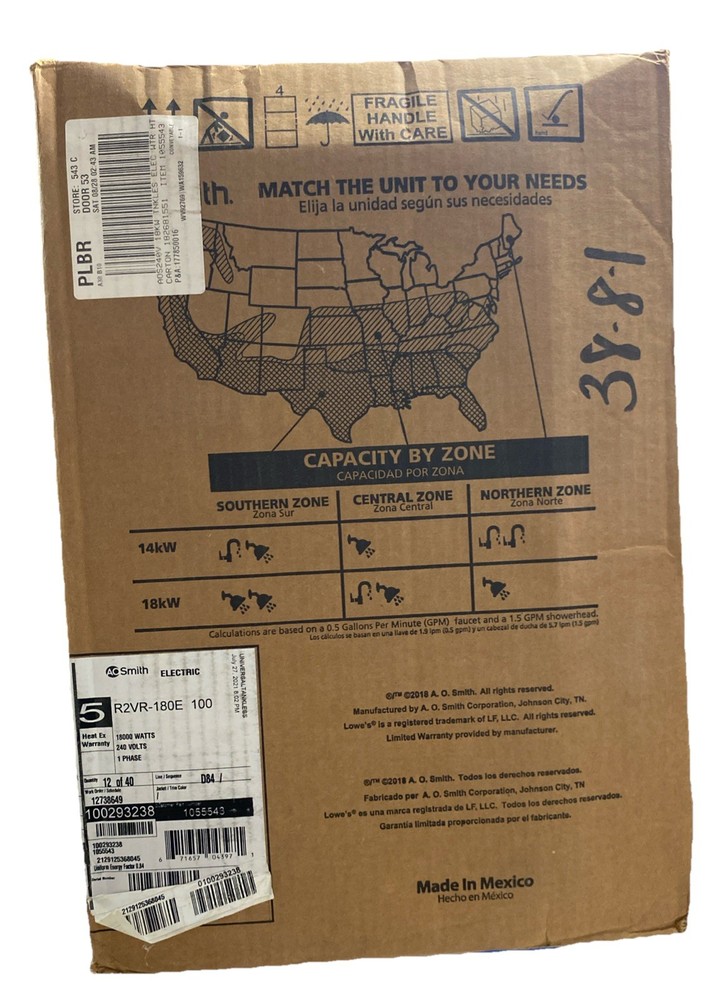 AO Smith Signature Series 240 Volt 18KW 3.5 GPM Tankless Electric Water Heater