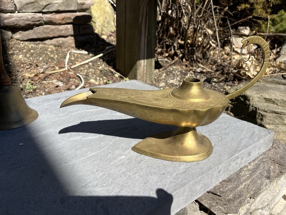genie lamp brass