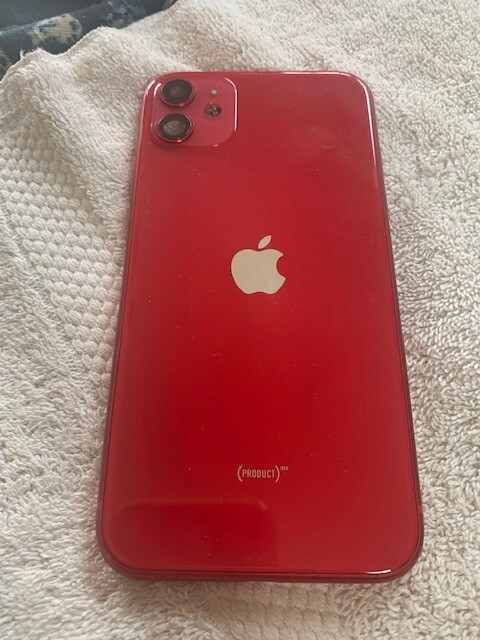 Apple iPhone 11 red back housing rear glass chasis (C)
