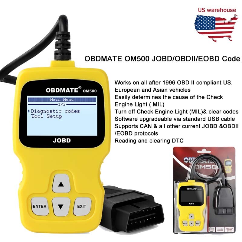 JOBD Diagnostic Engine Fault Car OBD2 Code Reader Scan Tool Turn off MIL Light