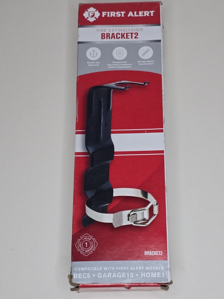 First Alert Fire Extinguisher Bracket for 2 lb - USCG Approved Mounting Solution