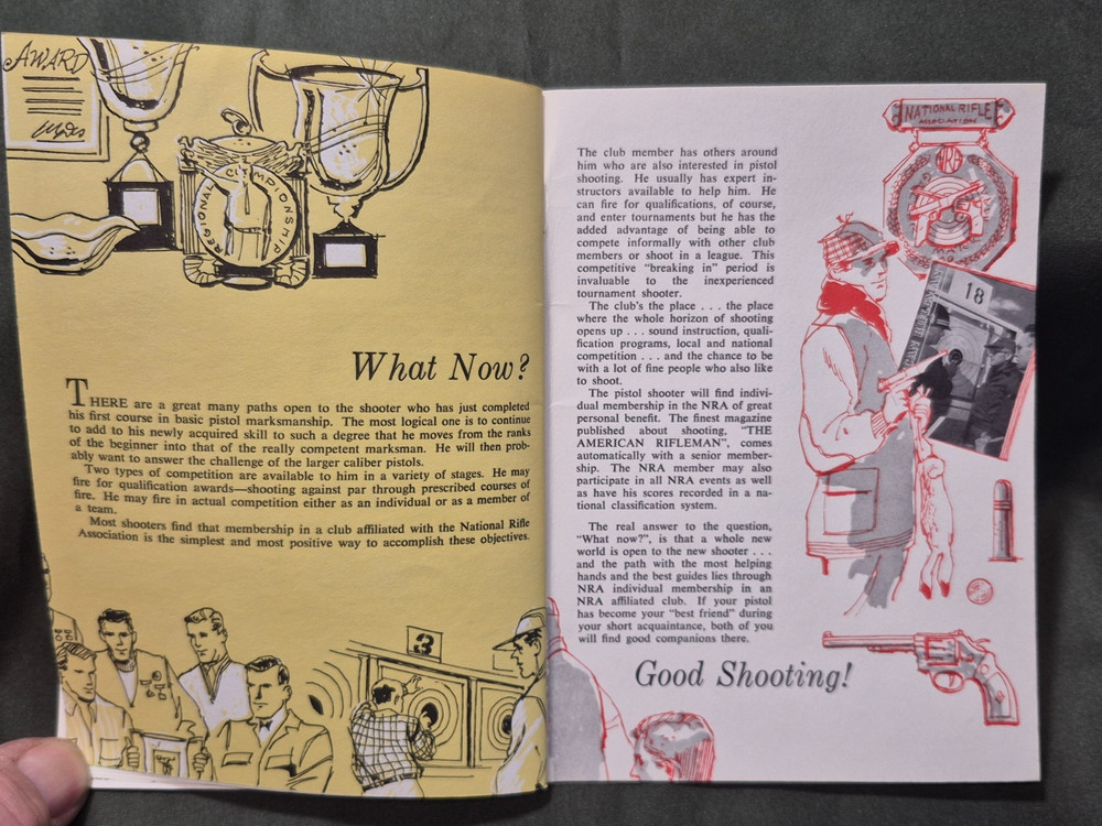 VINTAGE 1959 NRA BASIC PISTOL MARKSMANSHIP Booklet Instinctive Shooting ExCo