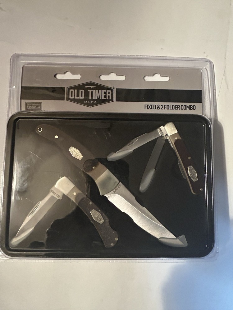 Old Timer Fixed & Folding Knife Set Brand New