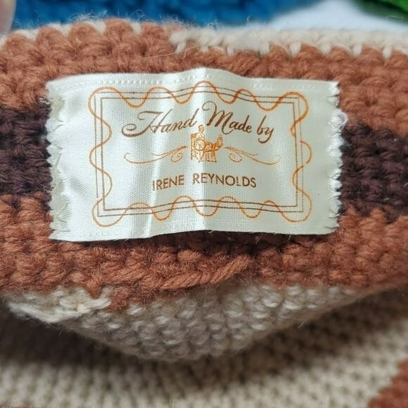 5 Vintage, Handmade Crocheted Hats