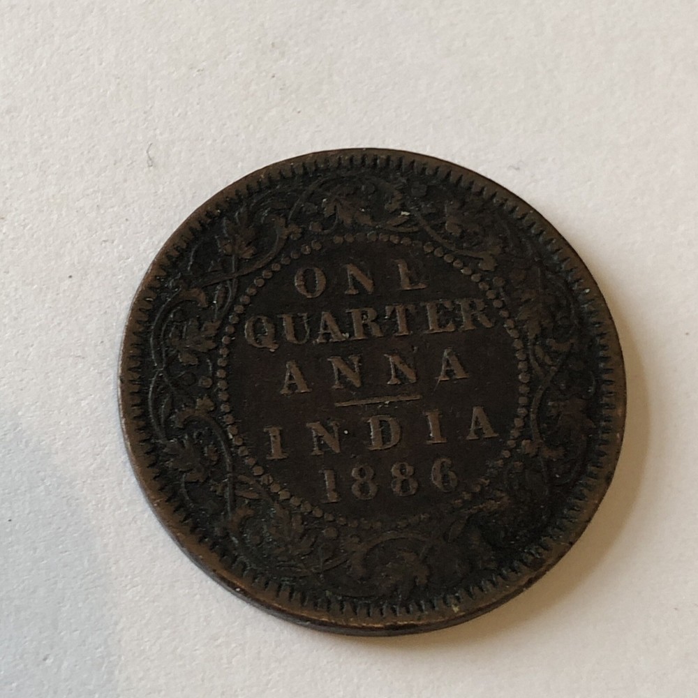 India One Quarter Anna - 1886