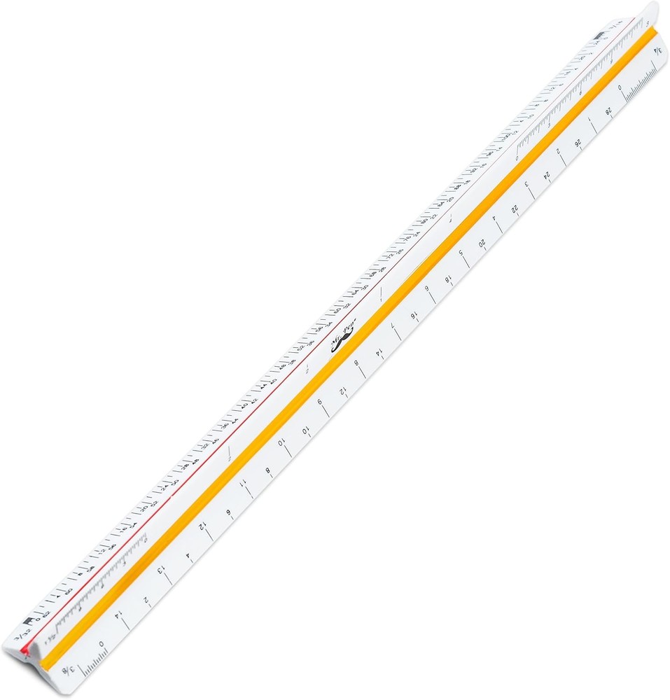 Mr. Pen Architectural Triangular Ruler Set with 12 Inch Triangular Scale, 11 Inc