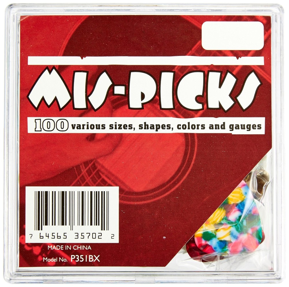 Guitar Picks Bulk 100 Pieces Assorted Gauges Performance Plus