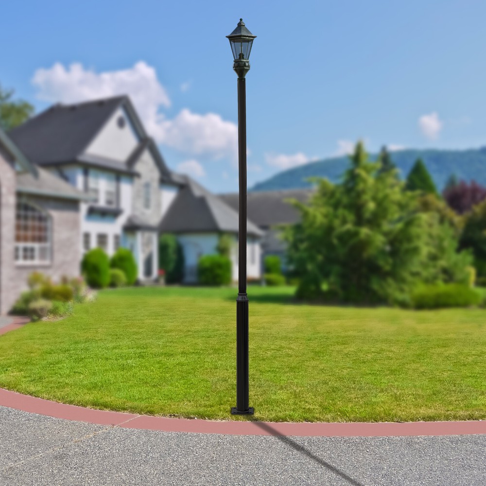 5M Outdoor Split Street Light Pole Size Pole Courtyard Lighting Post 114+76mm