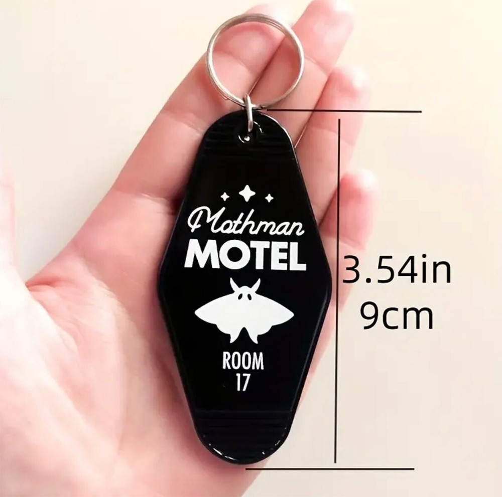 Mothman Cryptid Retro Plastic 3-1/2" Hotel Keychain
