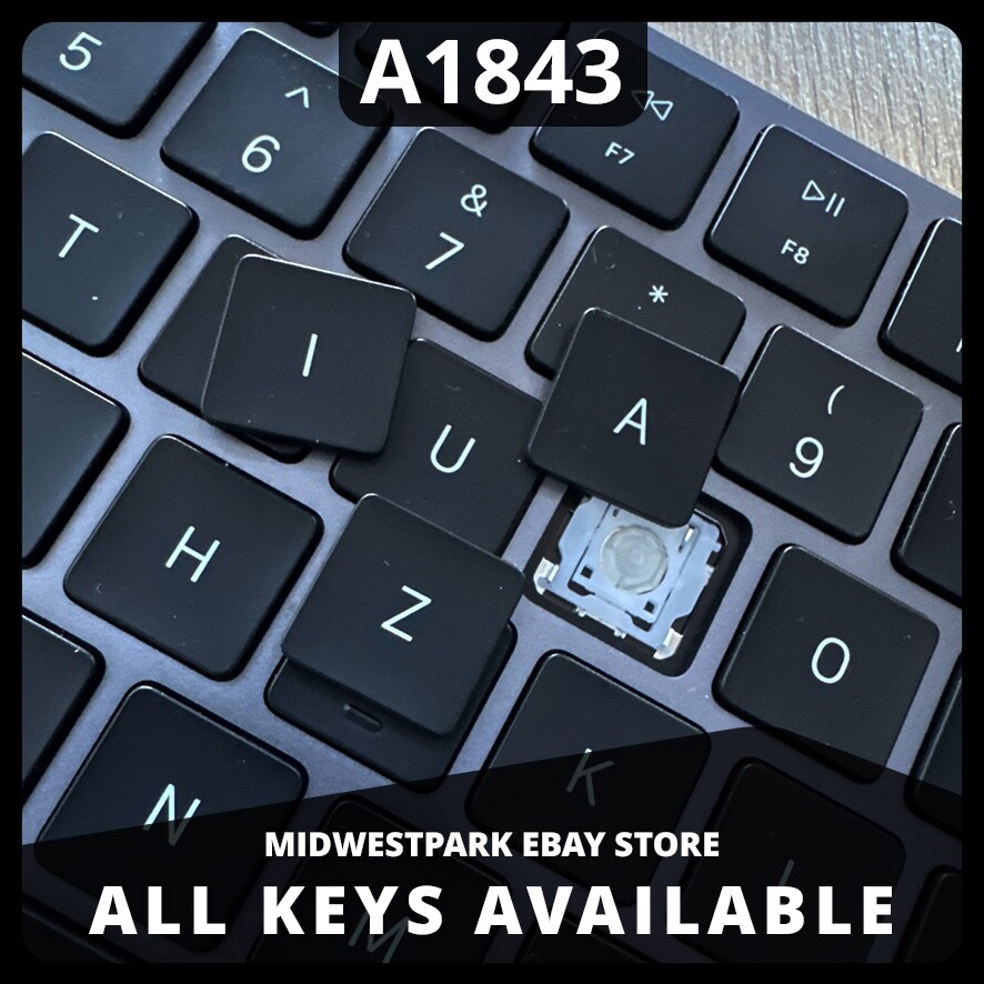 Replacement Keys Apple Wireless Keyboard A1843 Space Gray 1x Key & Hinge Spring