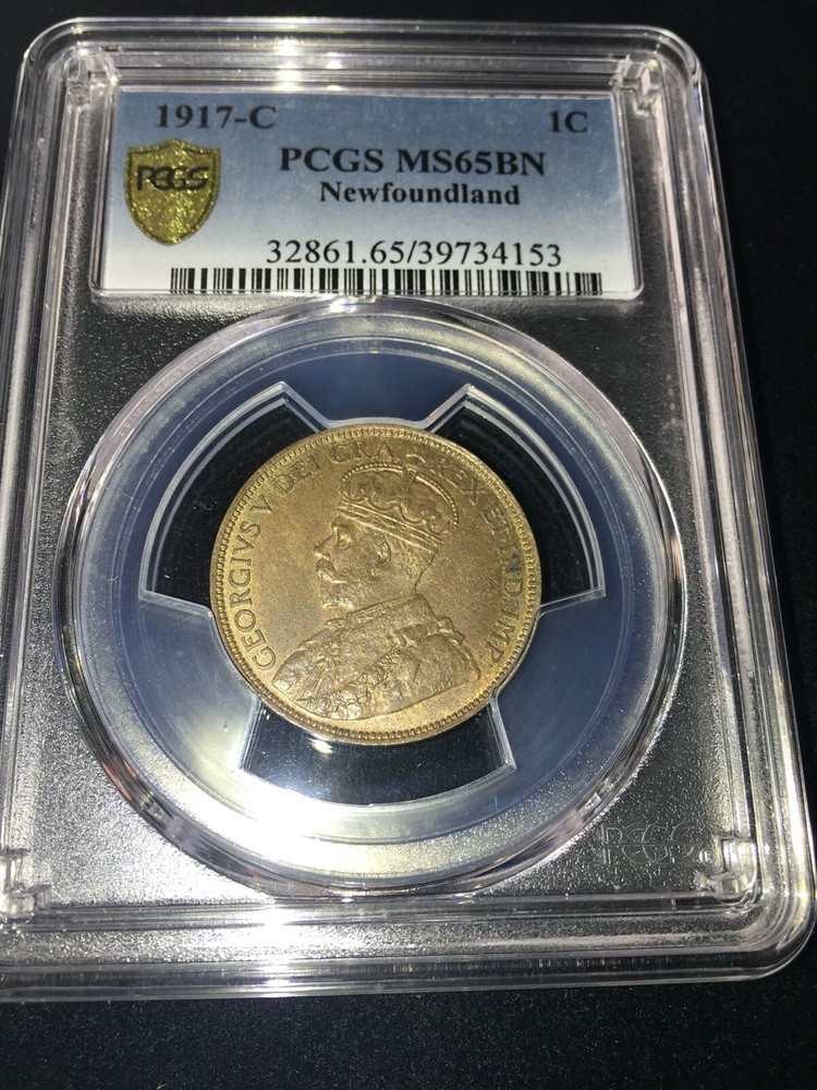 1917c  Newfoundland, Large ¢1 Cent, PCGS Graded, **MS-65** #4153