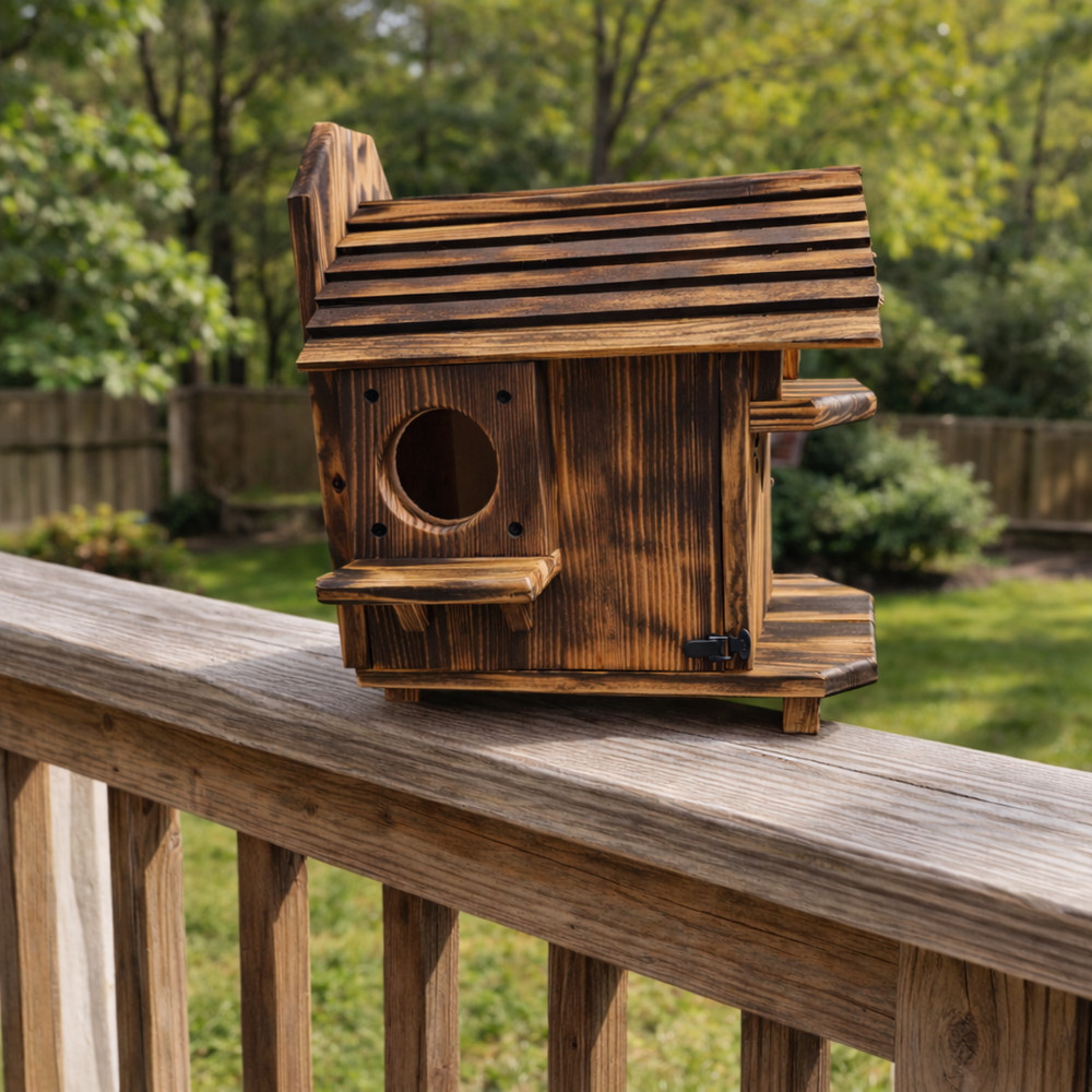 Extra Large Handmade Squirrel House - Outdoor Nesting Box for Backyard Wildlife