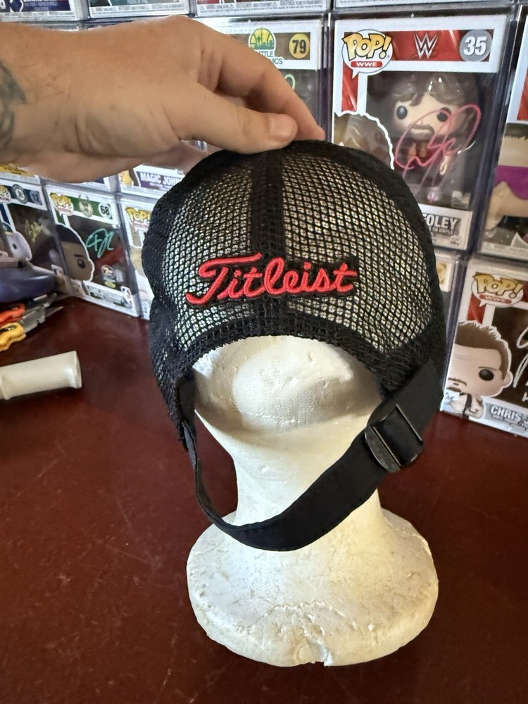 Titleist Golf Strapback Hat / Cap - White With Black And Red