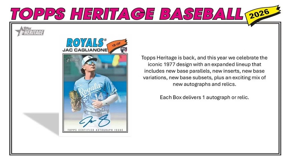 2026 Topps Heritage Baseball Blaster Box