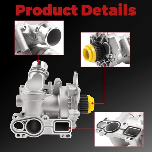 Aluminum Compatible with A3 A4 A5 A6 Q3 Q5 TT Passat Jetta Golf GTI Water Pump