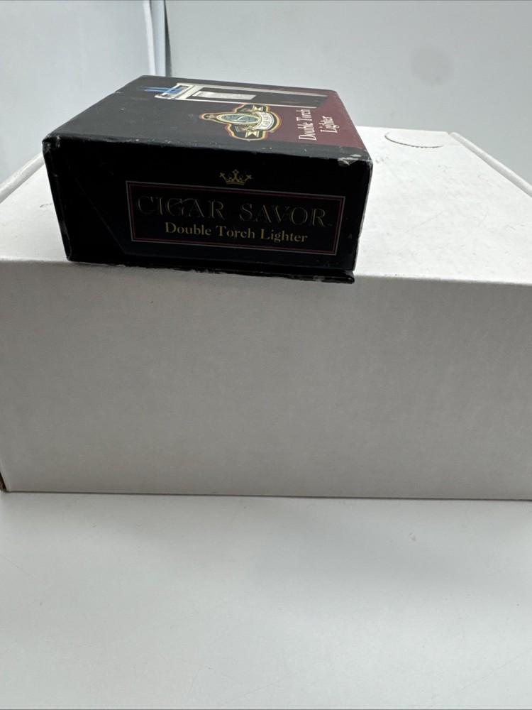 Cigar Savor Double Torch Lighter Works.