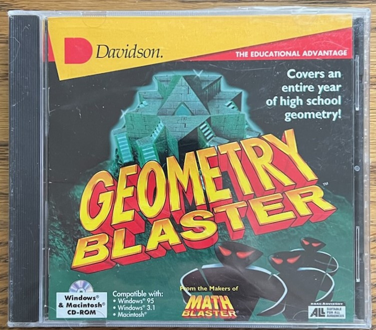 Davidson ~ Geometry Blaster ~ The Educational Advantage ~ Windows & Mac ~ Sealed