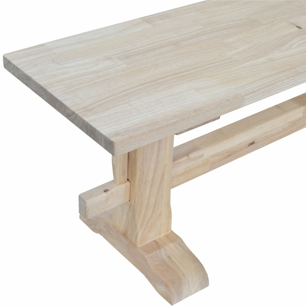 Unfinished Trestle Bench/Pedestal Bench