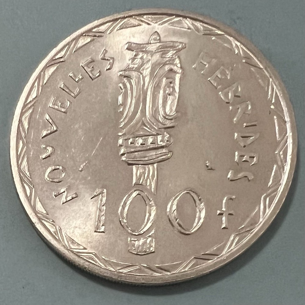 New Hebrides 1966 Silver 100 Francs Lustrous High Grade