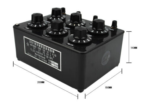 Adjustable Variable 6 Dials DC Resistance Box Decade Resistor Box 0-11.11110 kΩ