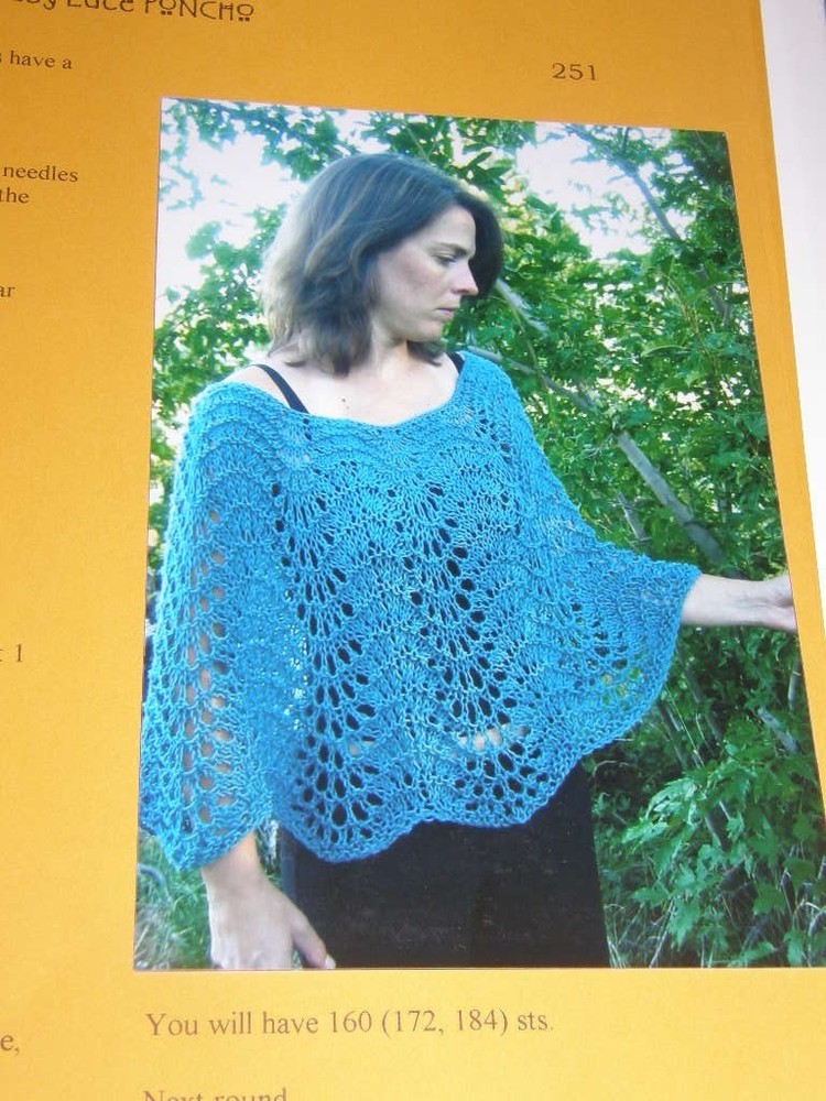 Knitting Pure & Simple Pattern 251 Easy Lacy Poncho