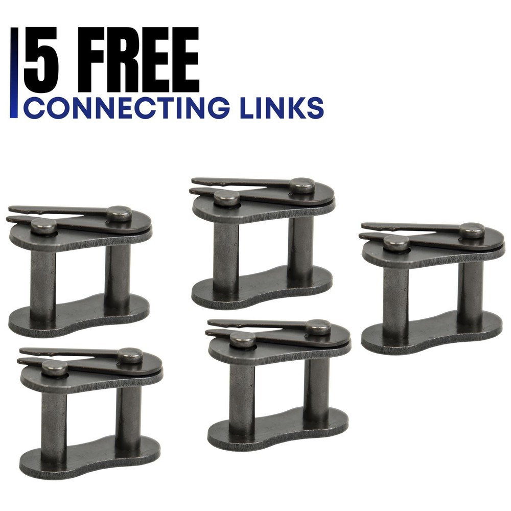 #50 Roller Chain 50 Feet with 5 Connecting Links