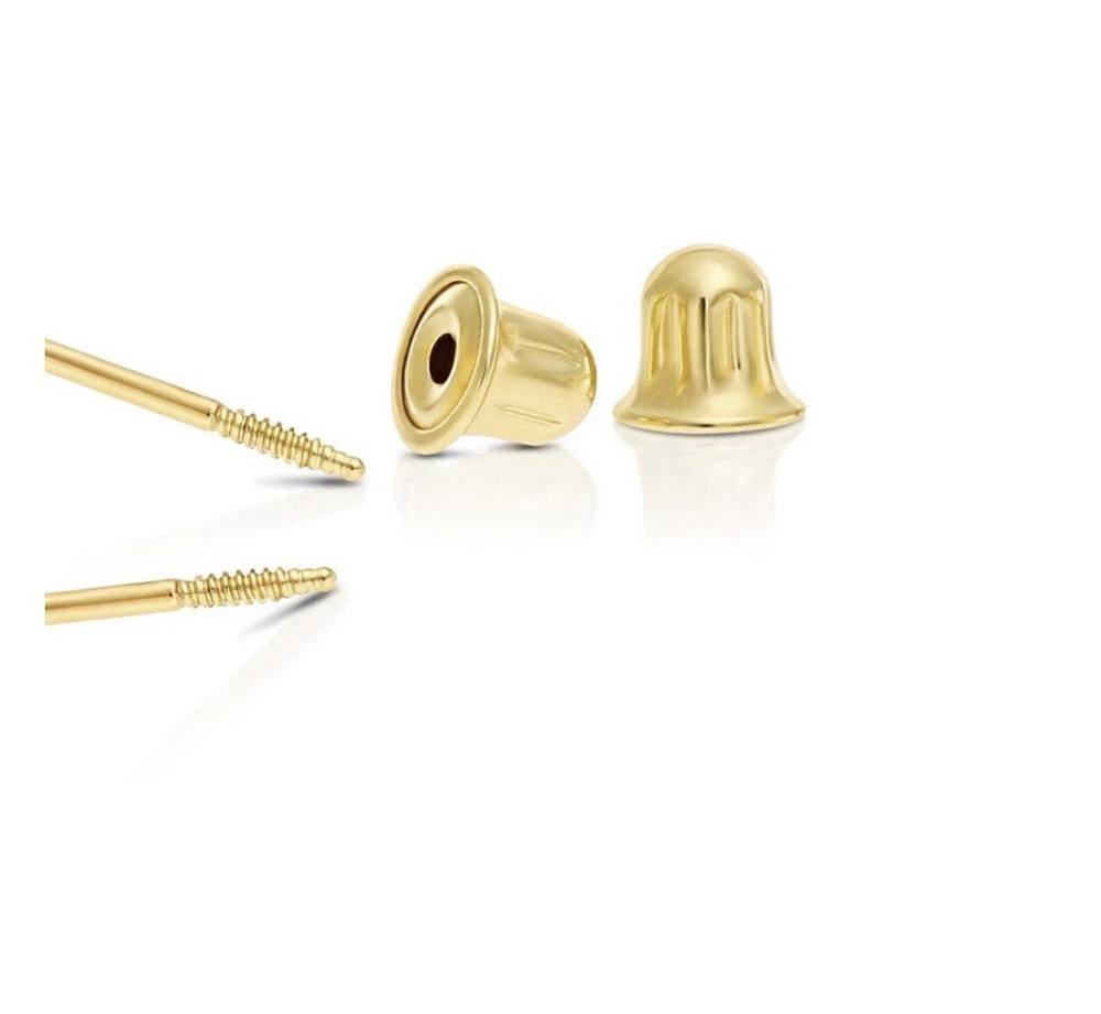 10K Yellow Petite Star& Moon Stud Earring