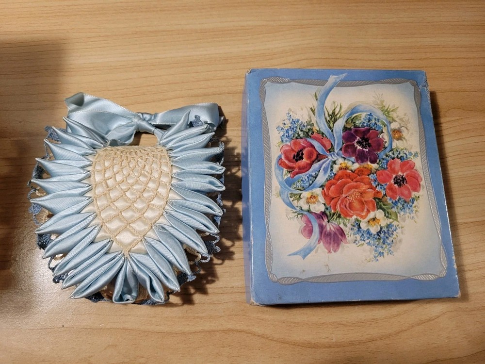 Vintage Blue and White Pin Cushion