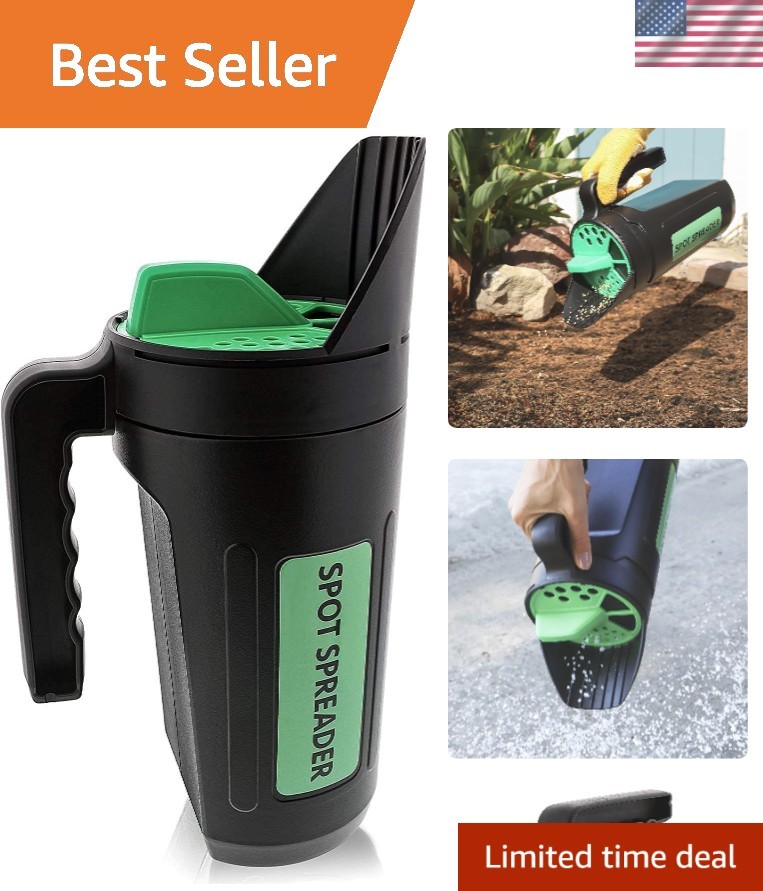 Multi-Use Hand Spreader Shaker - Efficient for Salt, Seed, and Fertilizer, 80 Oz