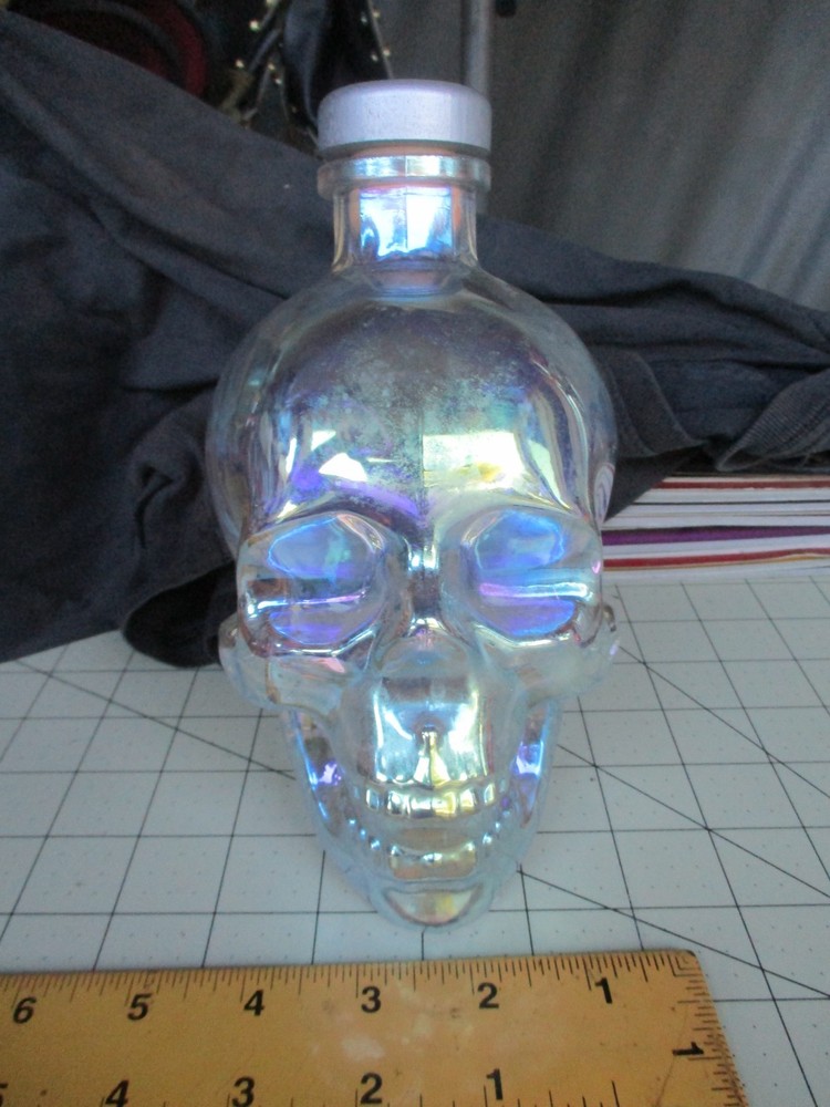CRYSTAL HEAD AURORA, Glass Skull Vodka Bottle – Empty