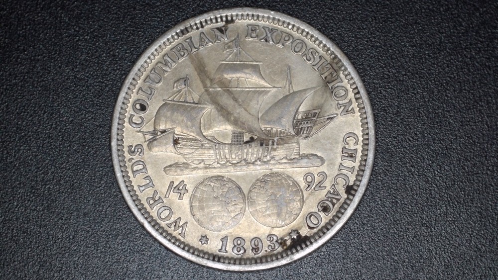 1893 Columbian Exposition 90% Silver Half Dollar - First Minted Commemorative