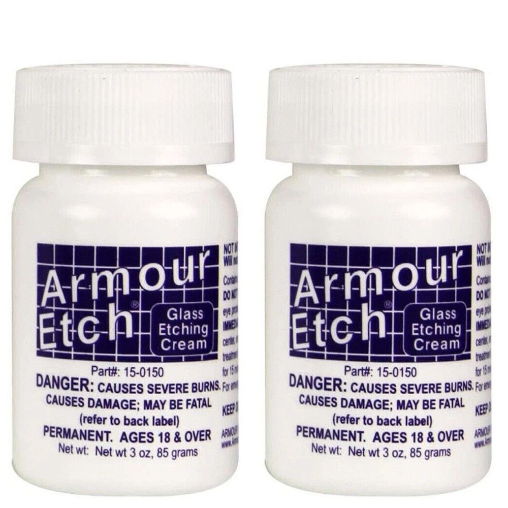 2Pack Armour Glass Etching Cream 2.8oz.