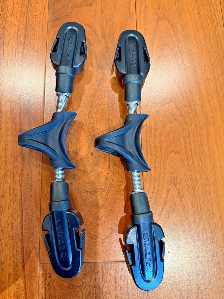 Atomic Aquatics Open Heel Splitfins upgraded w/Spring Strap Assembly - size XL