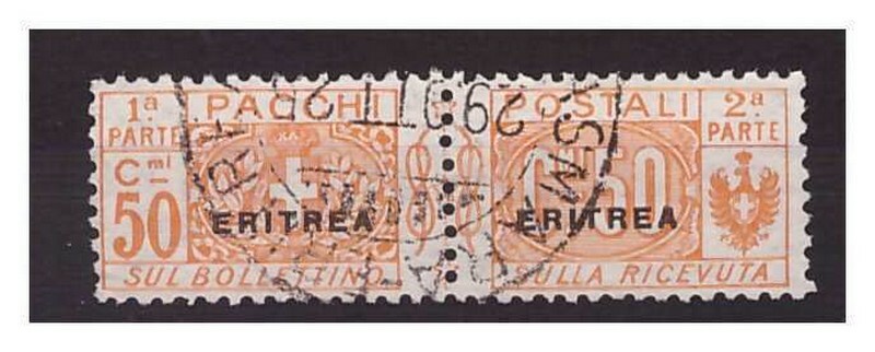 Eritrea 1916 - Packs Post Cent 50 Used