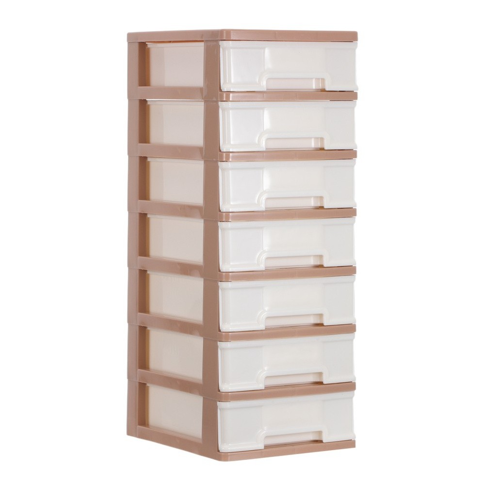 Desktop Storage Organizer with Drawers Plastic Cabinet Multi Layers