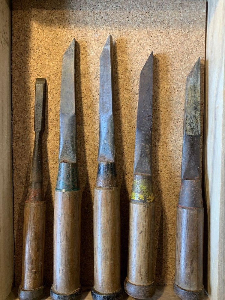 Vintage Wood Carving Tools Set 12 Pieces Chisels and Gouges Hand Tools