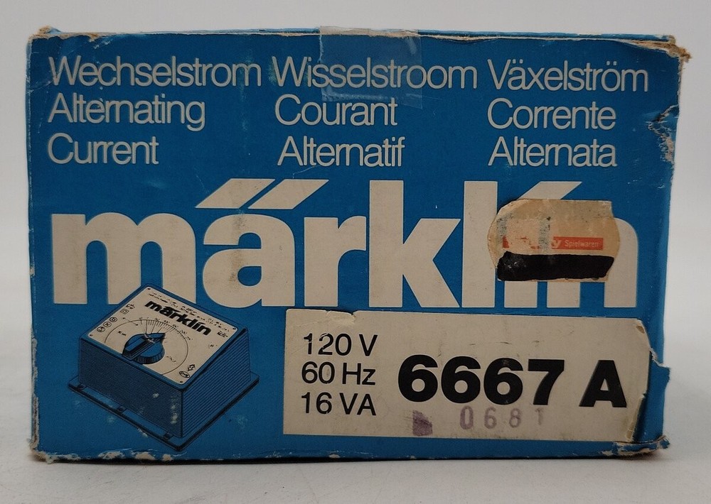 Marklin 6667A 16VA Toy Transformer EX/Box