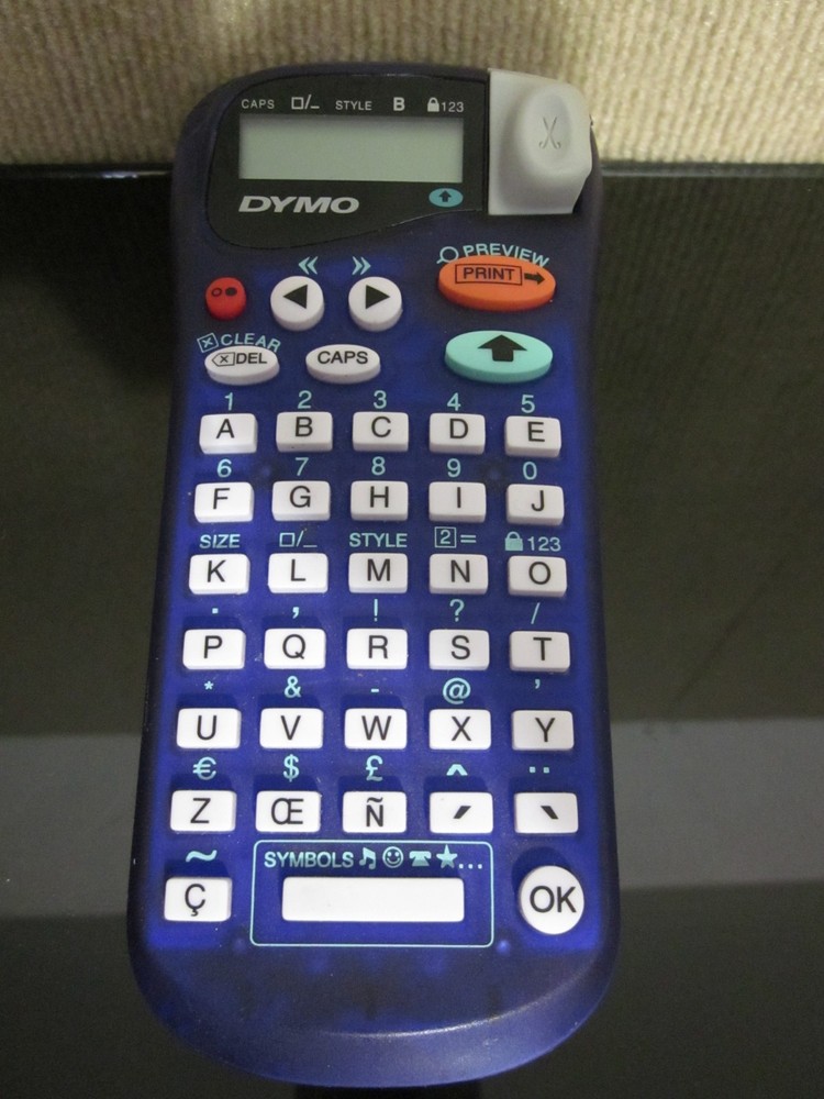 Dymo Letra Tag Blue 2000 Handheld Label Maker Printer