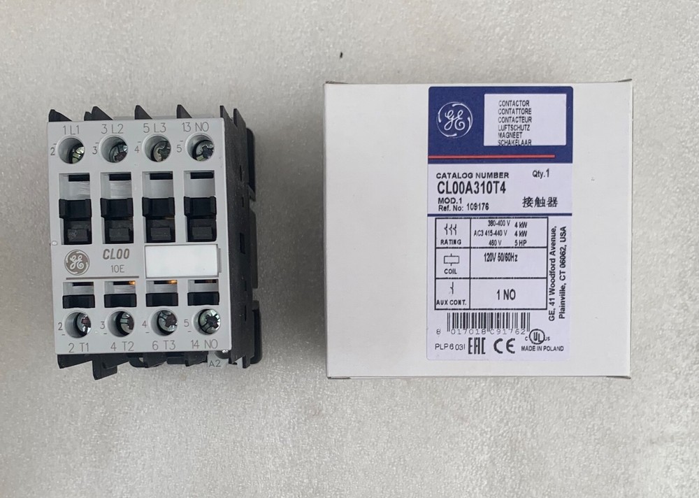 GE CL00A310T Contactor 120V 50/60 HZ Coil